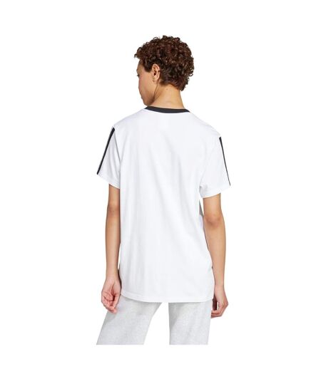 T-shirt Motif/style 3 Rayures Essentials Femme Blanc Noir Adidas