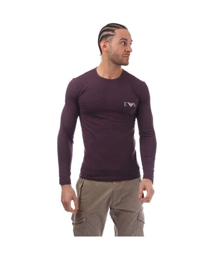 T-shirt Manches Longues Homme Violet Emporio Armani