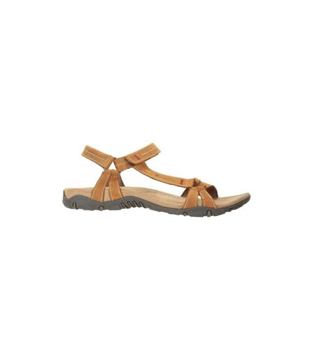 Womens/ladies kokomo nubuck sandals light brown Mountain Warehouse