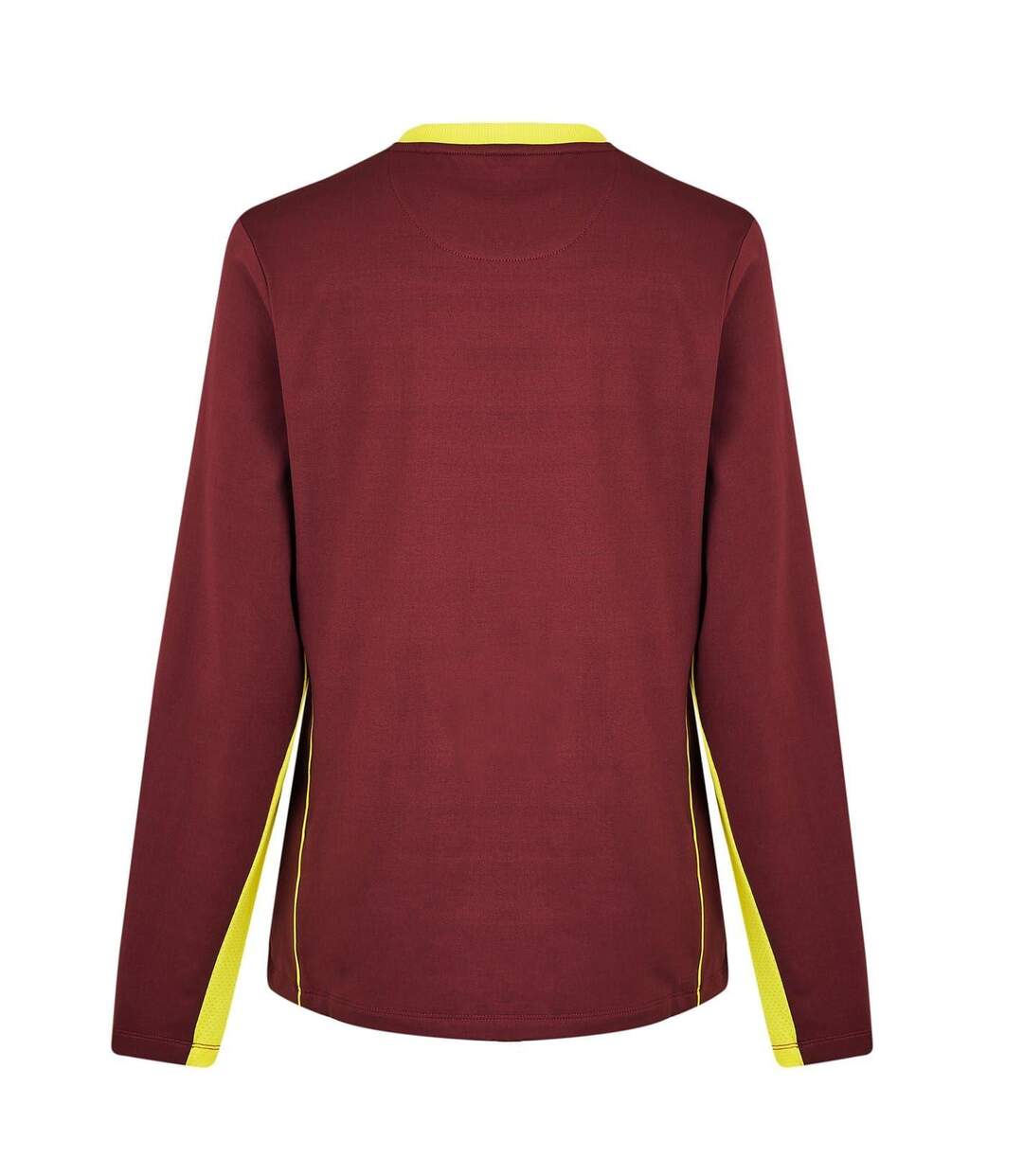 Womens/ladies West Indies Regular Long-sleeved Cricket T-shirt Maroon Castore-2