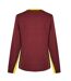 Womens/ladies West Indies Regular Long-sleeved Cricket T-shirt Maroon Castore-2