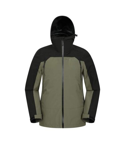 Mens 3 Layer Waterproof Jacket Khaki Green Mountain Warehouse
