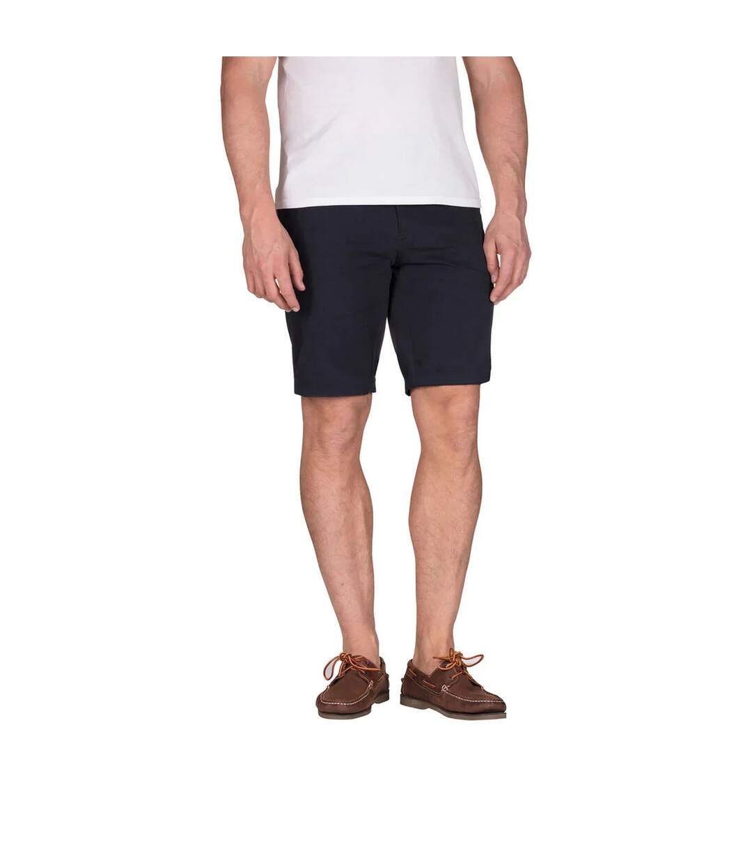 Mens plain chino shorts navy Raging Bull