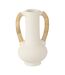 Vase Amphore Déco Léo 35cm Blanc & Naturel-1