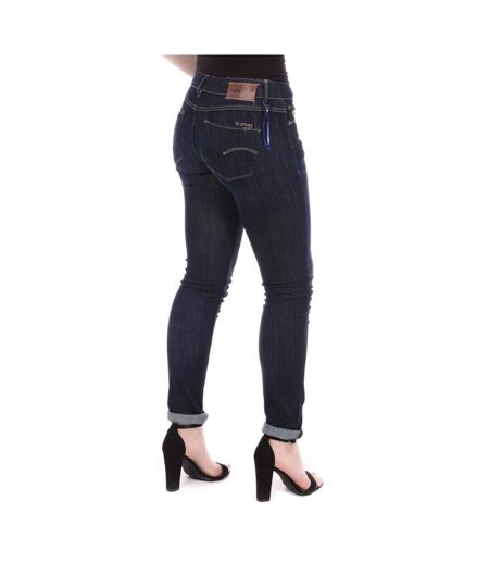 Jean Slim Bleu Brut Femme G-Star 3301 Contour - W24-L32