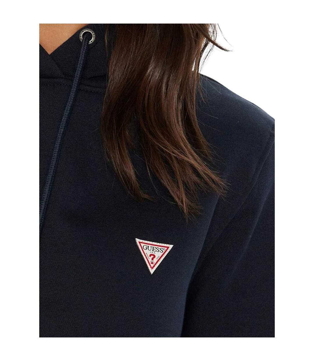 Sweat À Capuche Motif/style Logo Femme Bleu Marine Guess-3