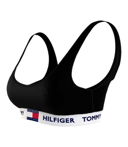 Womens/ladies Logo Bralette Black Tommy Hilfiger