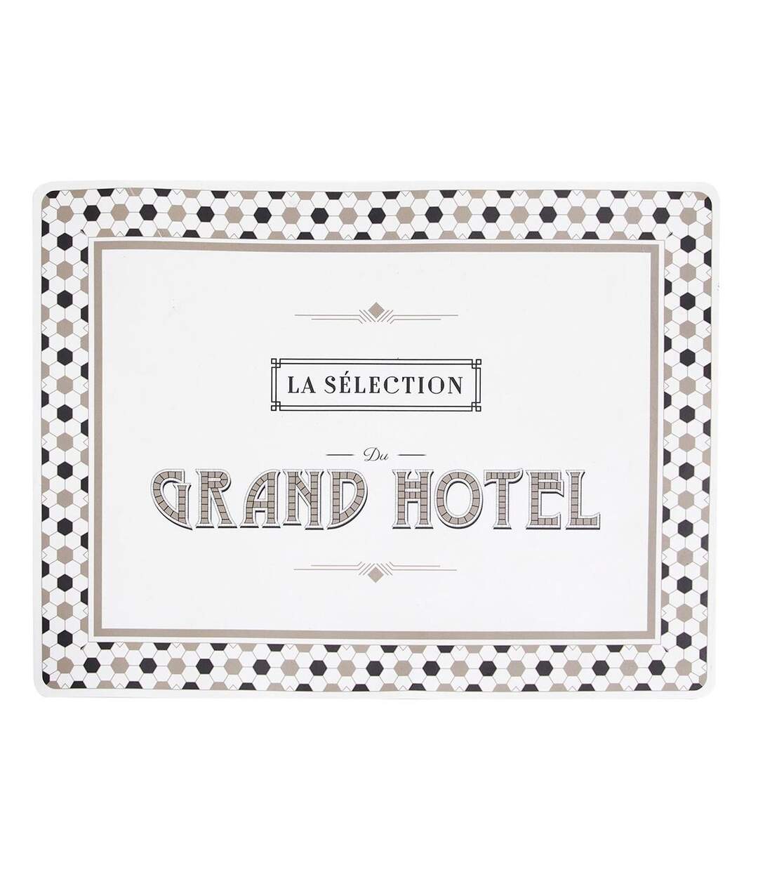 Set de Table Imprimé Grand Hôtel 30x40cm Blanc-1