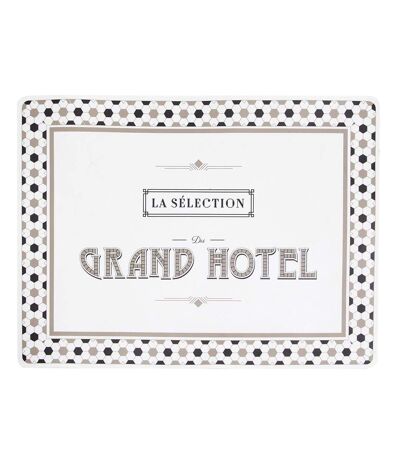 Set de Table Imprimé Grand Hôtel 30x40cm Blanc
