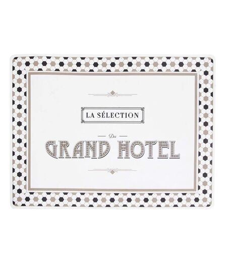 Set de Table Imprimé Grand Hôtel 30x40cm Blanc