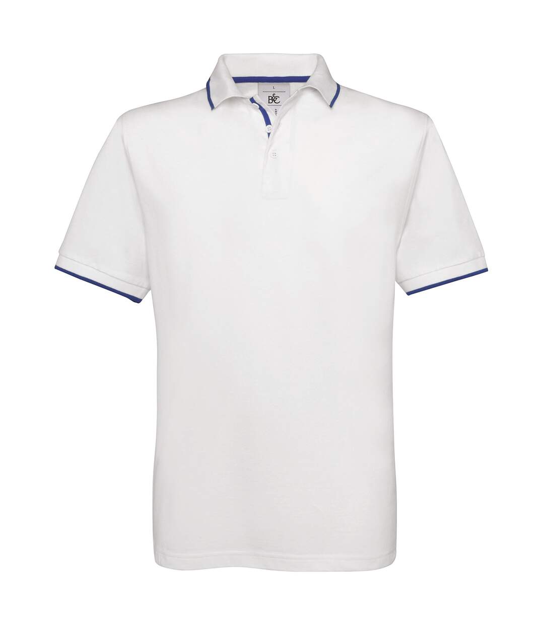 Polo manches courtes inserts contrastés - homme - PU413 - blanc-2