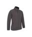 Mountain Warehouse Mens Bernard Windproof Fleece Jacket (Dark Grey)