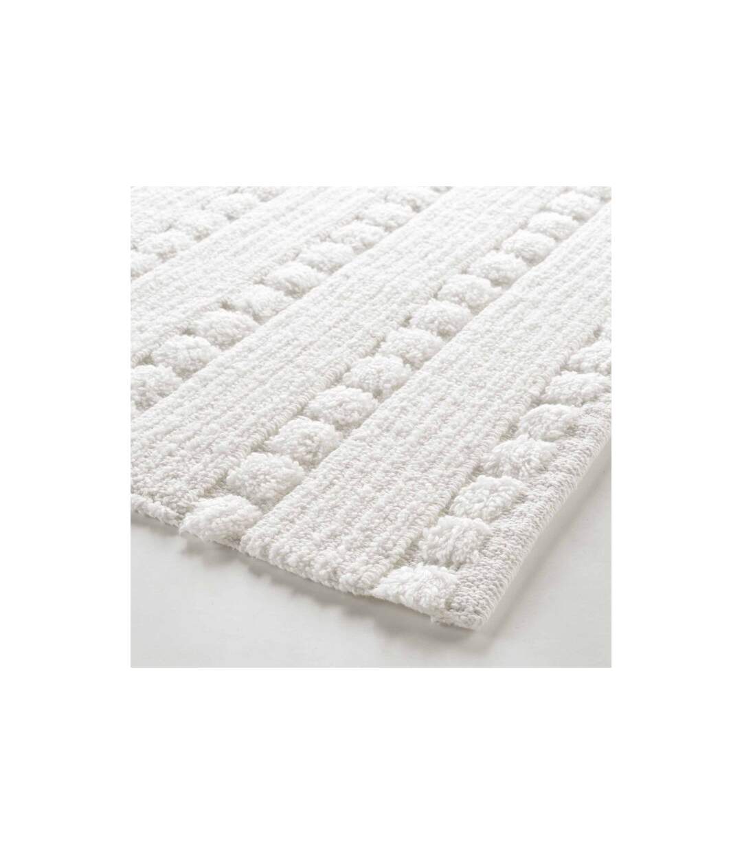 Tapis de Bain Jacquard Cleonis 50x80cm Blanc-2