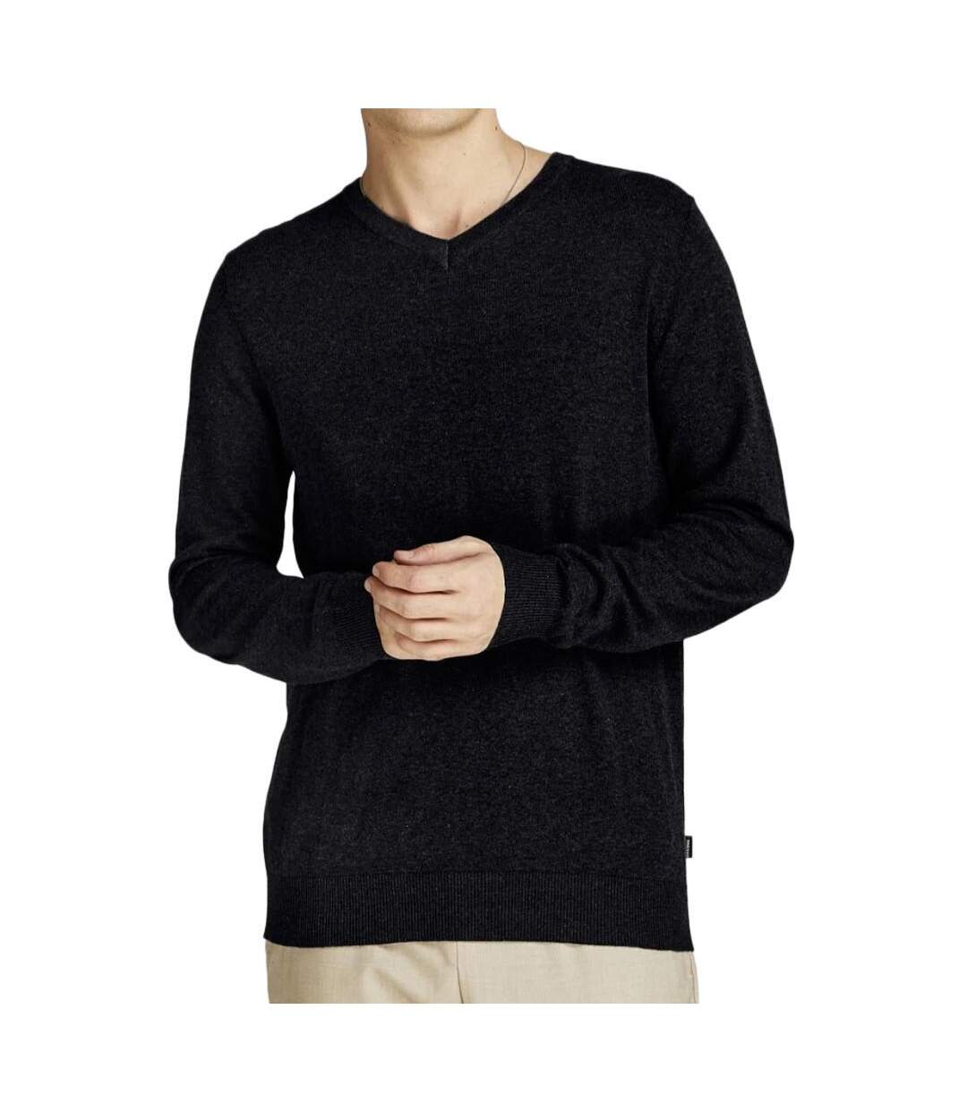 Pull Noir Homme Jack & Jones Emil 12208365 - L-1