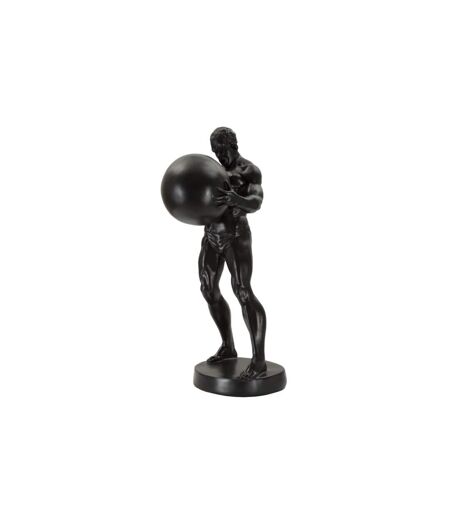 Statuette Homme Athlétique Atlas 43cm Noir