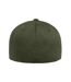 Childrens/kids Wooly Combed Baseball Cap Olive Flexfit-2