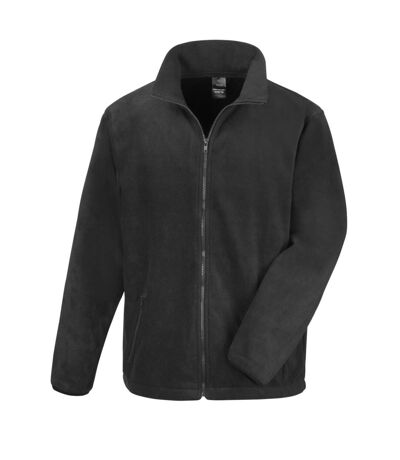 Mens norse outdoor fleece jacket black Result Core