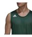 Maillot De Basket Sans Manches Speed Homme Vert Foncé Blanc Adidas-4