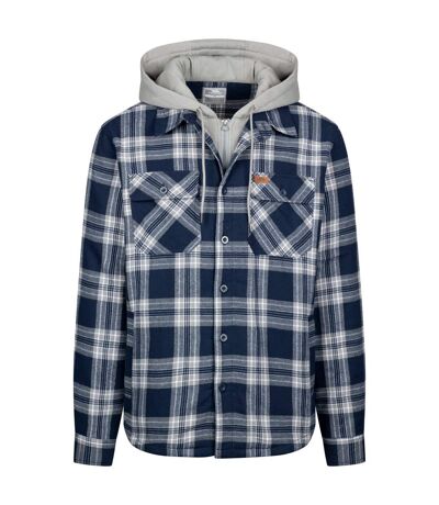 Mens Randie Checked Shirt Jacket Navy Trespass