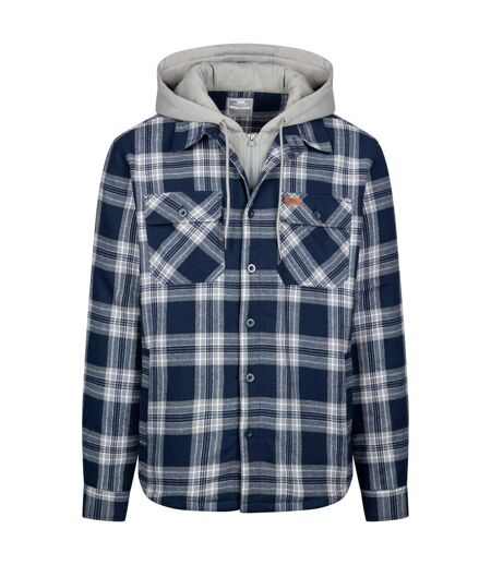 Mens Randie Checked Shirt Jacket Navy Trespass