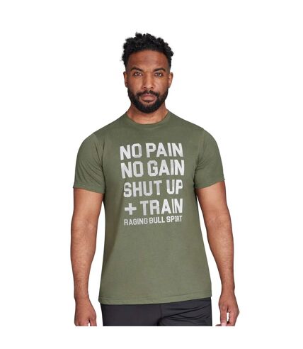 Mens rb sport no limits t-shirt army green Raging Bull