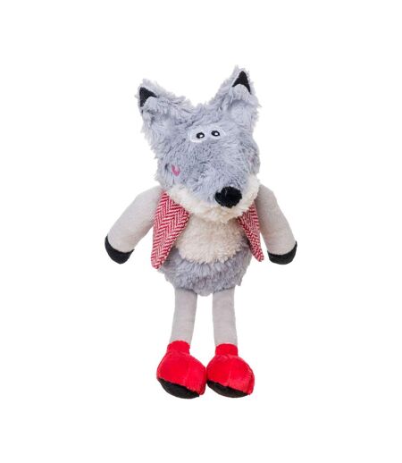 House Of Paws Fox Christmas Plush Dog Toy (Red/Gray) (One Size)