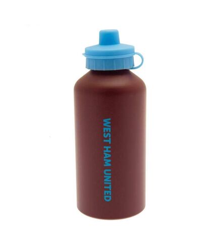West Ham United FC Matte Bottle (Claret Red/Sky Blue) (One Size) - UTTA8322