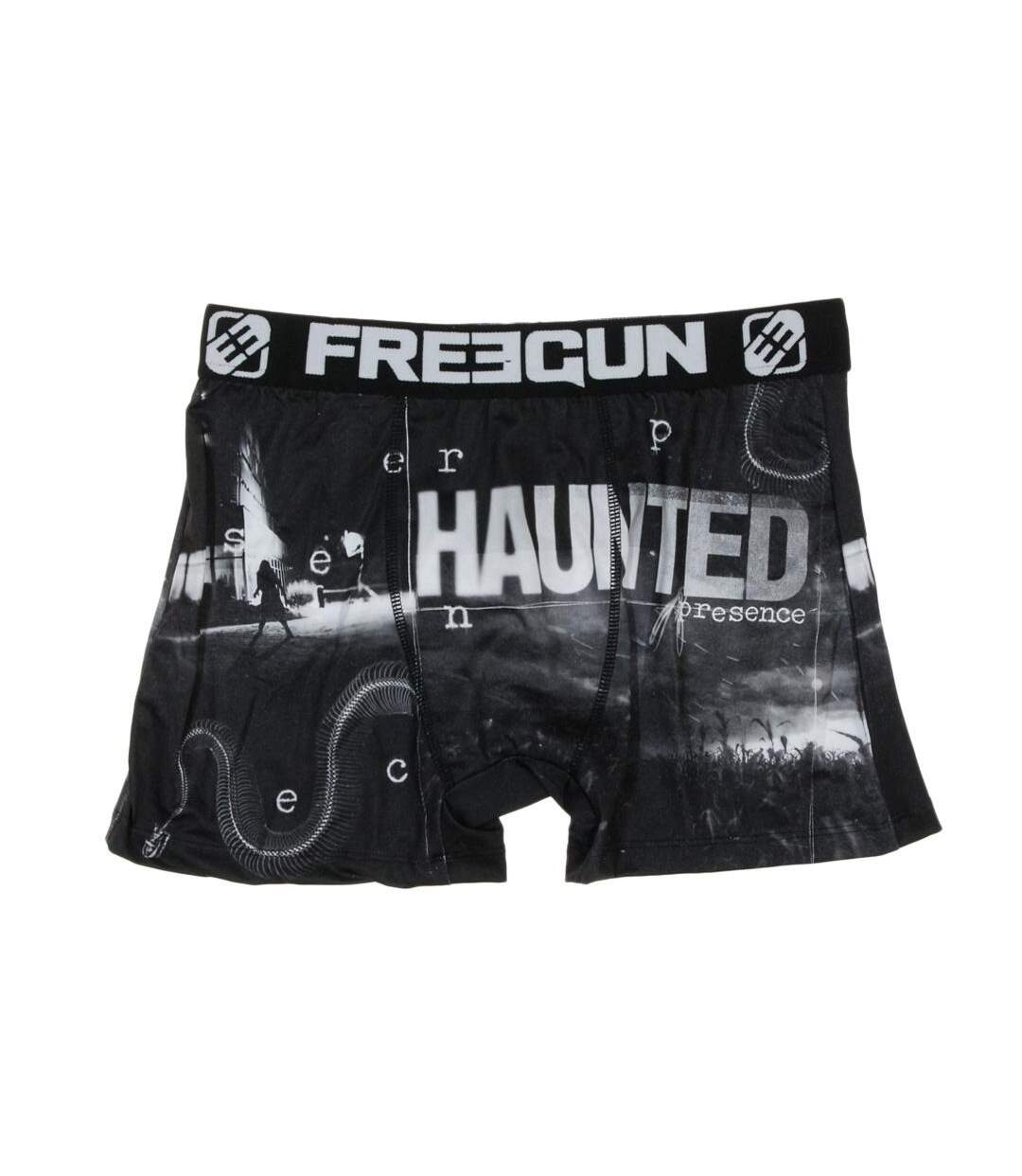 Boxer noir/gris à imprimés homme freegun hau - l-1