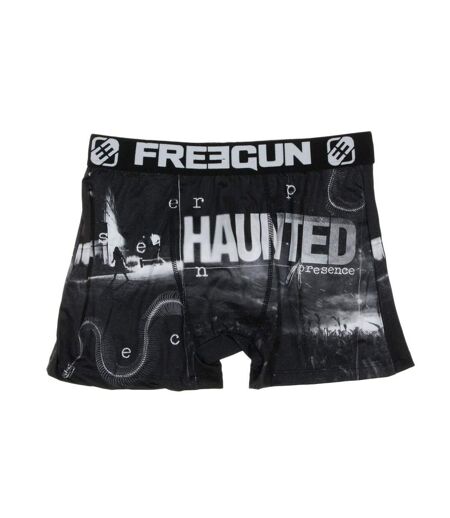 Boxer noir/gris à imprimés homme freegun hau - l