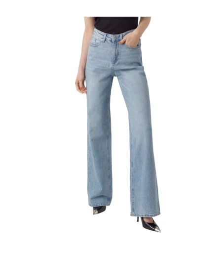 Womens/ladies Ra339 Wide Leg Jeans Light Blue Vero Moda
