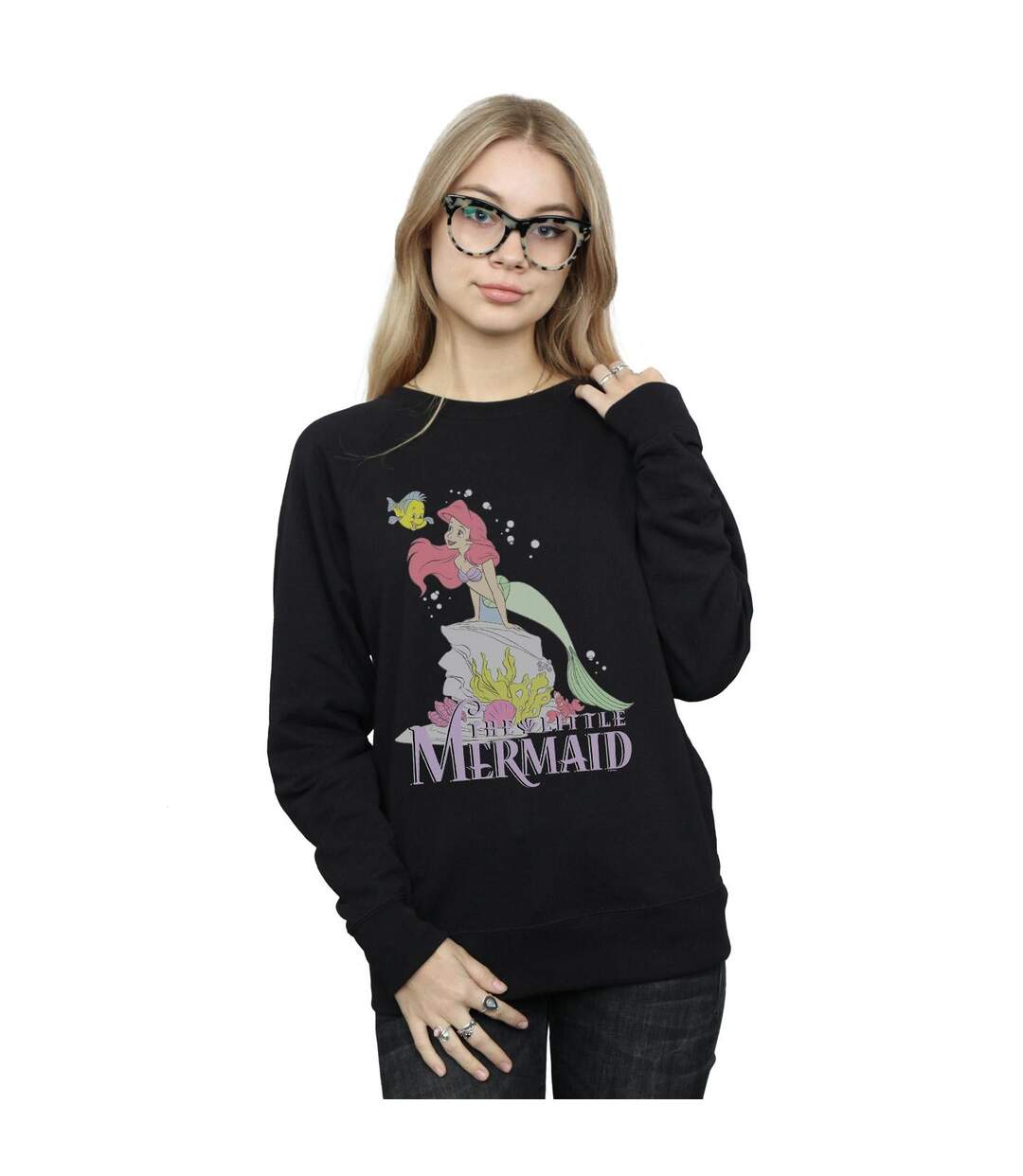 Disney Sweatshirt The Little Mermaid Faded Nostalgia Femme/Femme (Noir) - UTBI49426-2