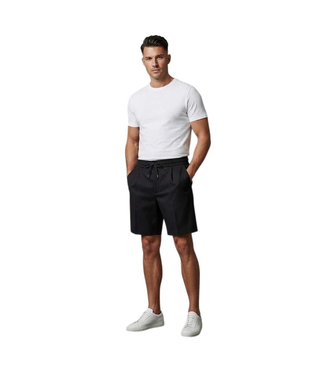 Mens Fionn Shorts Black Hugo-4