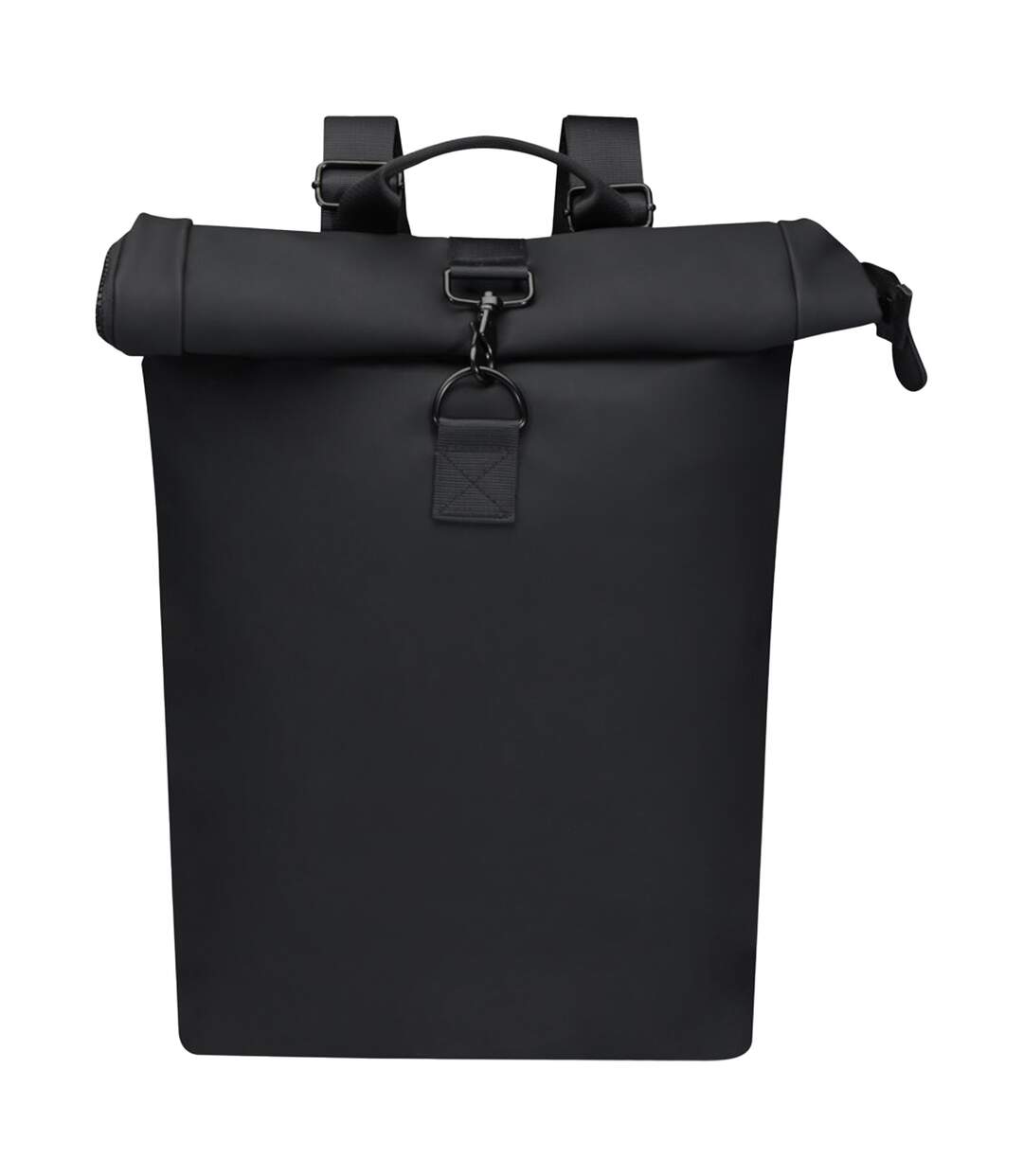 Turner roll top 12l laptop backpack one size solid black Floso-1