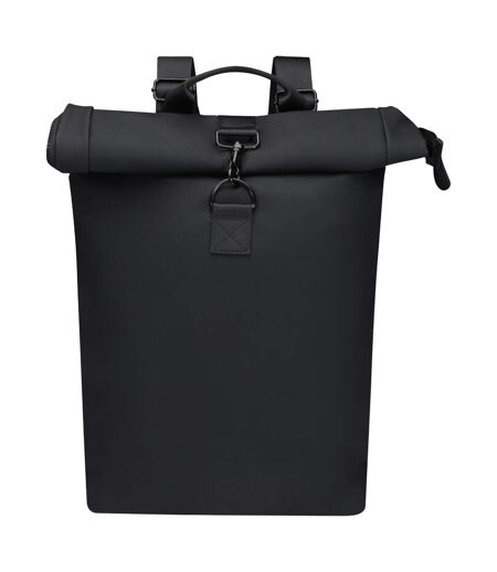 Turner roll top 12l laptop backpack one size solid black Floso