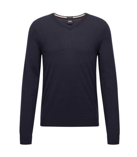 Pull Officiel Homme Bleu Foncé Boss