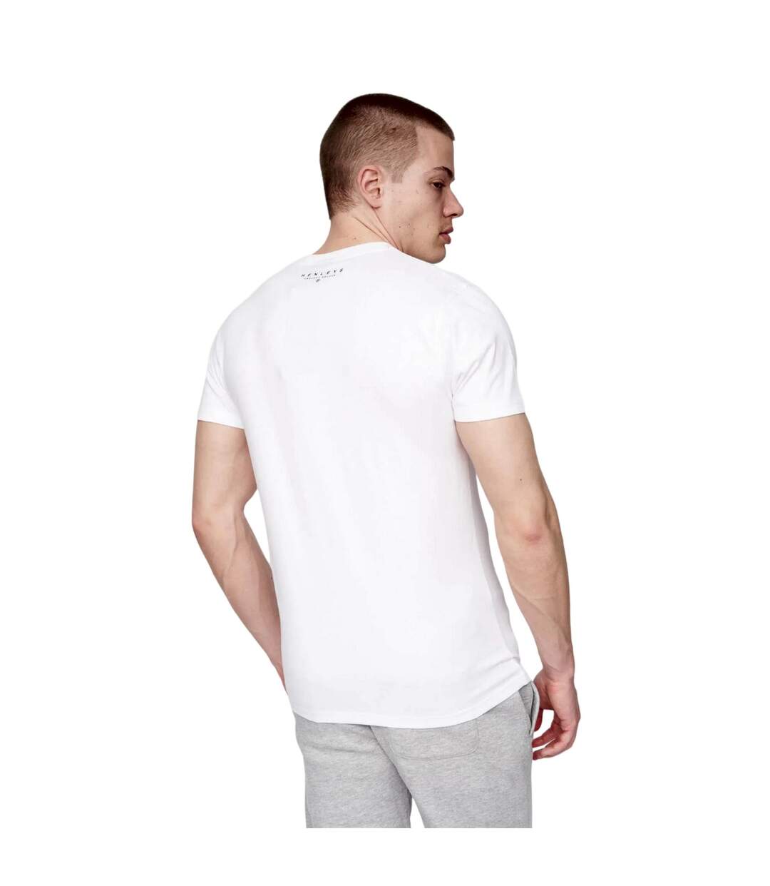 Mens curveball t-shirt white Henleys