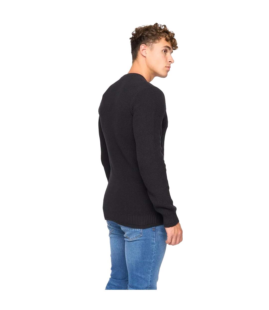 Pull kabstars homme noir Crosshatch-2