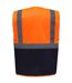 Unisex Adult Executive Hi-vis Waistcoat Orange Navy Yoko-2