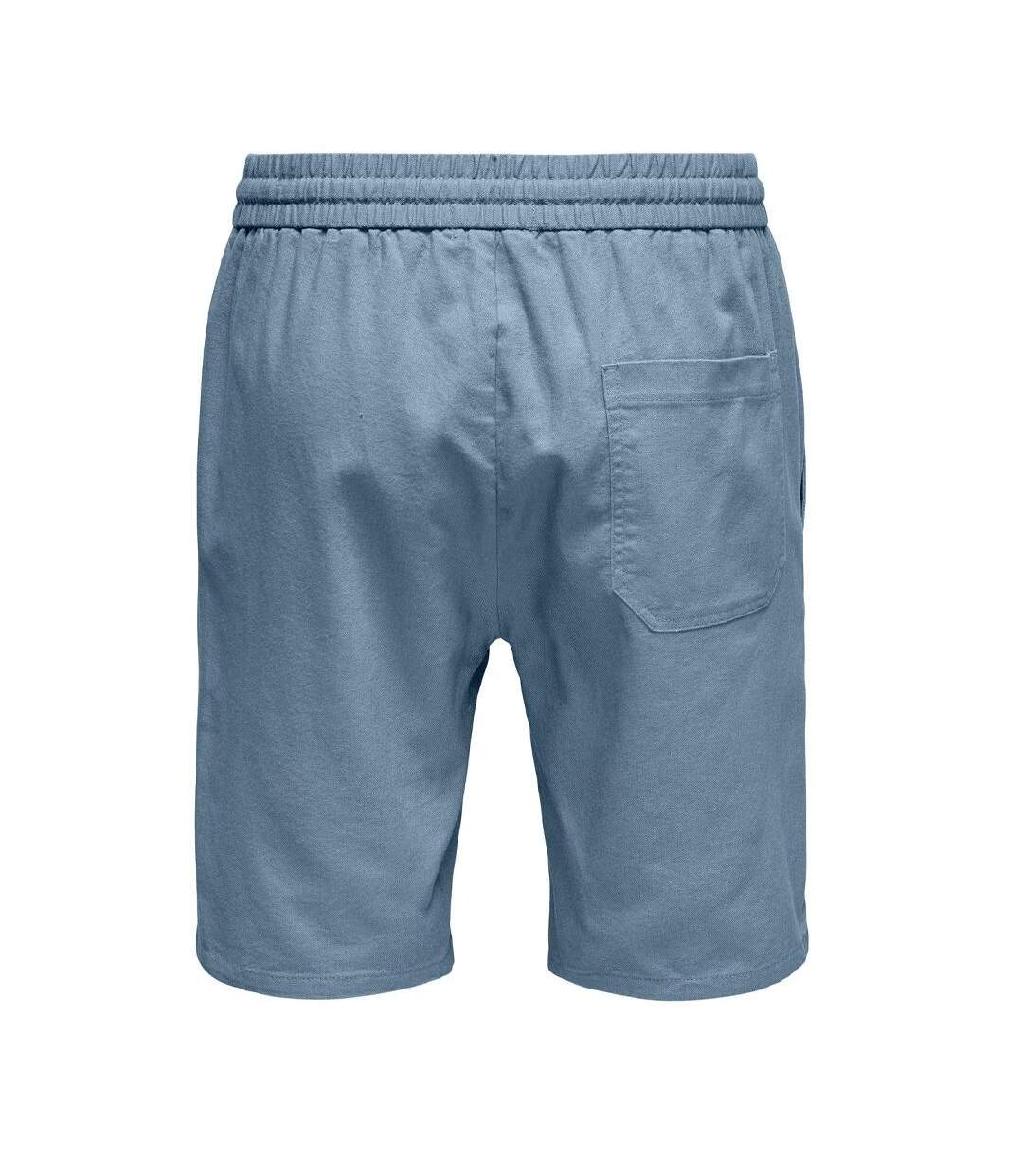 Short Bleu Homme ONLY & SONS Cot Lin - L-2