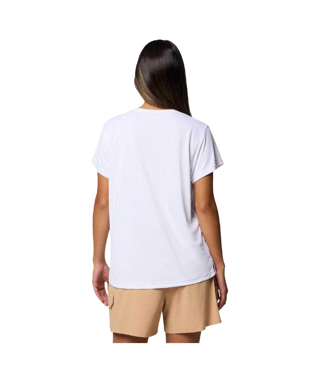 Womens/ladies Logo T-shirt White Columbia-2