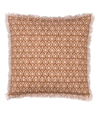 Georgi fringed cushion cover 50cm x 50cm pecan Yard