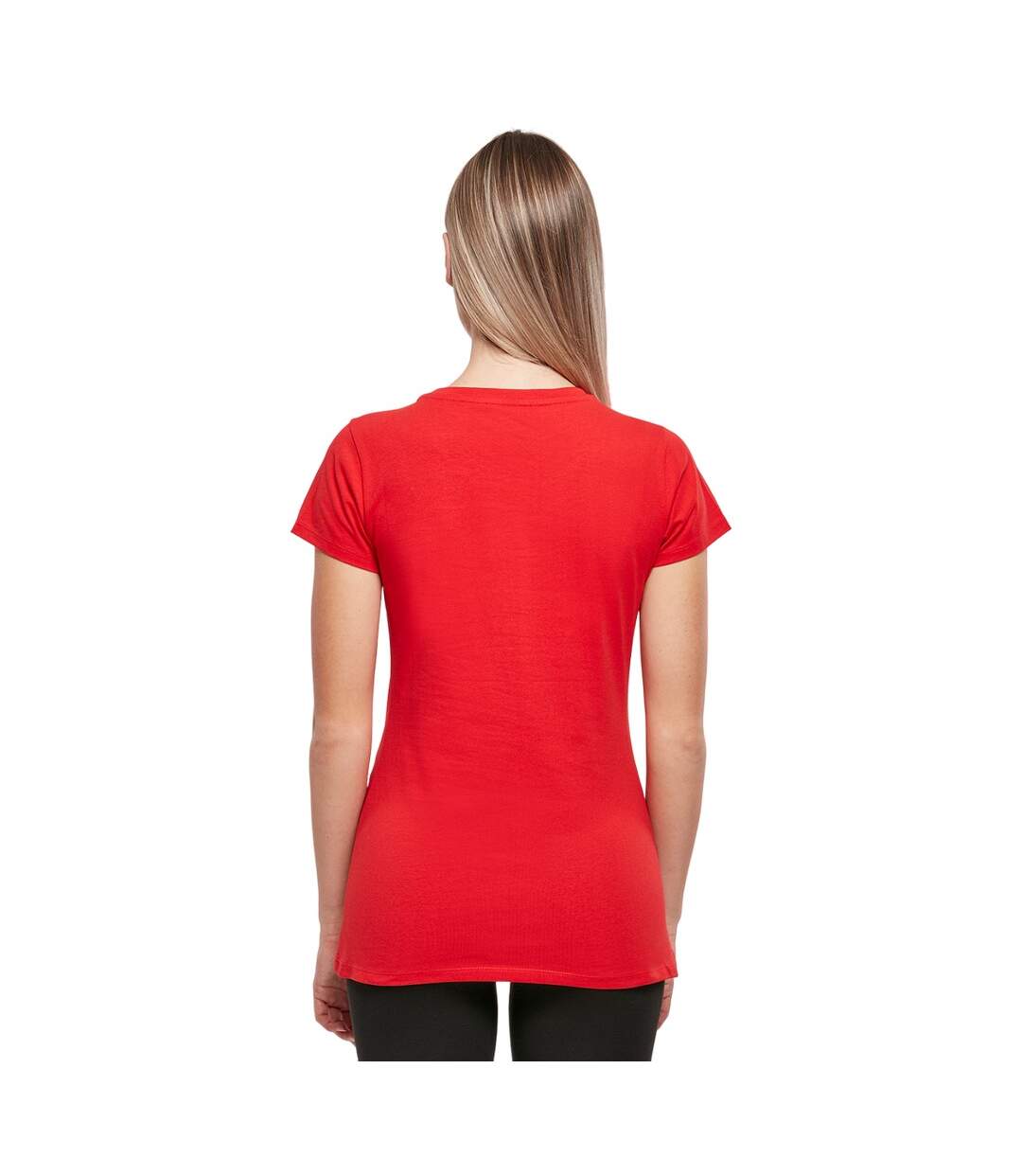 T-shirt basic femme rouge vif Build Your Brand-2