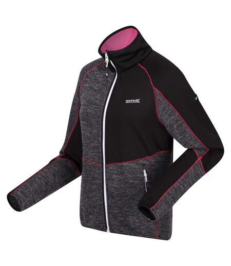 Regatta Womens/Ladies Lindalla VII Marl Full Zip Fleece Jacket (Seal Grey/Black) - UTRG10404
