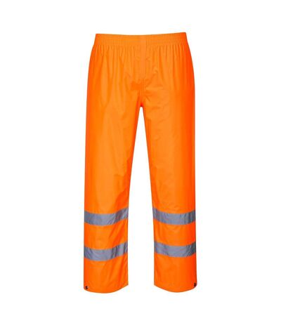 Portwest Mens Hi-Vis Rain Trousers (Orange) - UTPW470