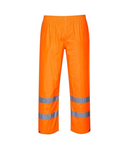 Portwest Mens Hi-Vis Rain Trousers (Orange) - UTPW470