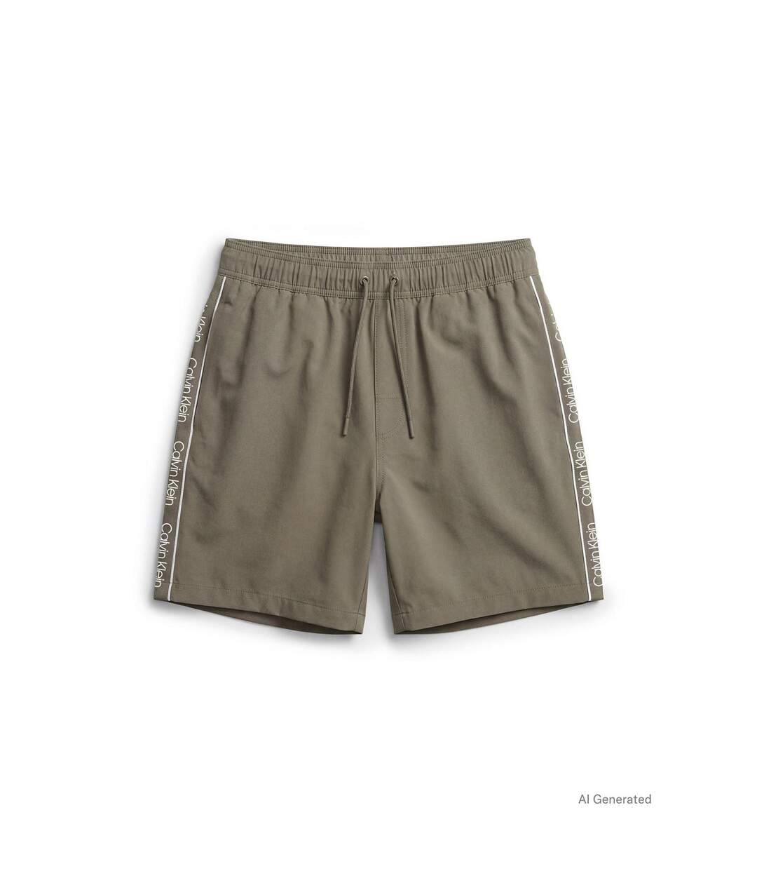 Short De Bain Motif/style Logo Homme Vert Lichen Foncé Calvin Klein-1