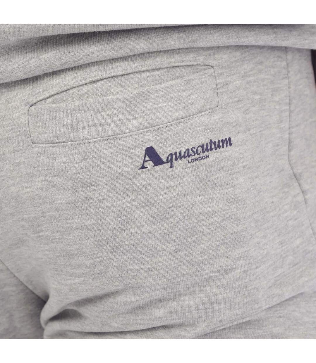 Mens Logo Jogging Bottoms Grey Aquascutum-4
