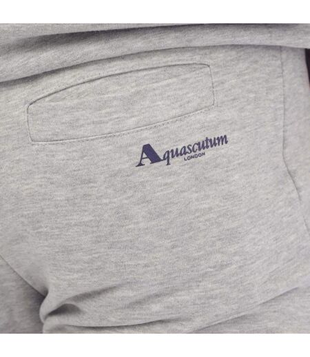 Mens Logo Jogging Bottoms Grey Aquascutum