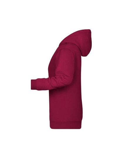 Sweat À Capuche Promo Femme Bordeaux James And Nicholson