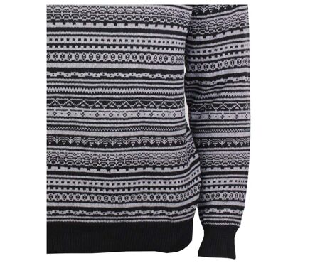 Pull camionneur col montant zippé jacquard PAST1N